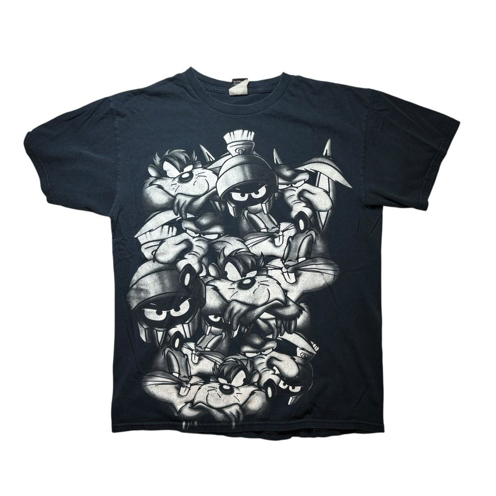 Vintage Looney Tunes Graphic Shirt Blacklisted Fifth Sun Taz‎ Marvin Bugs Rap